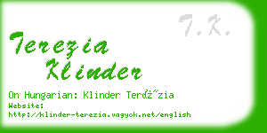 terezia klinder business card